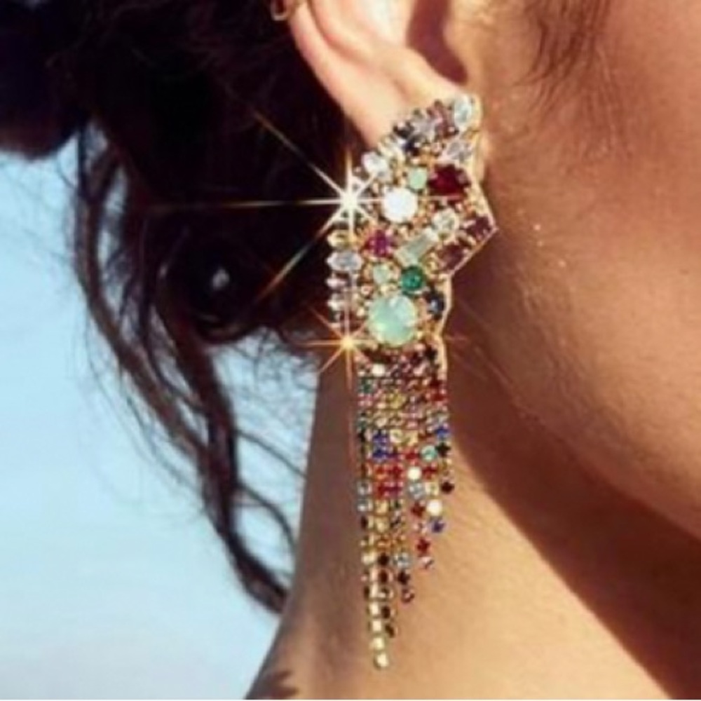 DEEPA GURNANI VERITY EARRINGS OS